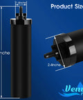 BB9-2 Water Filter Replacement For Berkey Gravity Purification Systems with size dimensions, black 2 pack design.