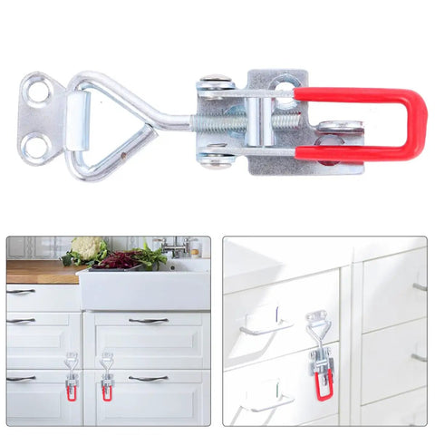 Beefy 2 Pack Heavy Duty Toggle Latch Clamp Set With Lock Hole, galvanized clamps on cabinets for secure hold