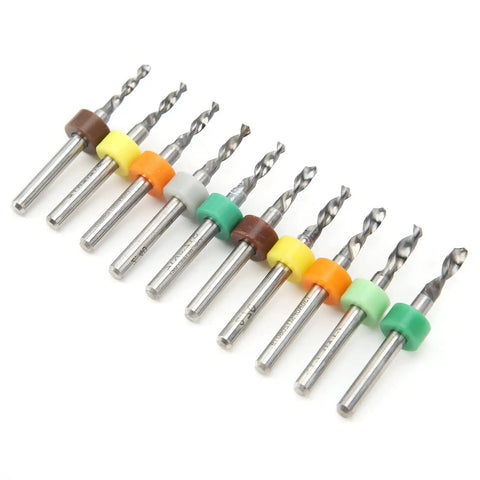 Miniature Micro Twist Drill Bit Set In Tungsten Steel For PCB Repair, Straight Handle Bits 2.1mm To 3.0mm, Precision Loop Kit