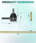 Dimensions of Club Car Golf Cart Steering Kit With Tie Rod Ball Joints And Rack Pinion Drag Link For DS Turf Carryall Villager 1984 To 2008 Gas And Electric Carts Not For 2009 And Up.