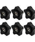 Six Piece Three Eighths Sixteen Thread Five Point Star Thumb Knobs With Ergonomic Non Slip Grip For No Sweat Tightening And Killer Stability On Every Shop Or Weekend Build.