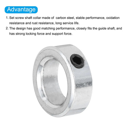 Heavy Duty Workhorse 0.6 Inch Bore Zinc Plated Carbon Steel Shaft Collar Clamp with Set Screw Style for Motor Bases