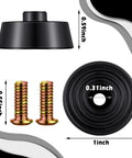 15 Pack Door Stop Rubber Tips With Screws Replacement Tips For Door Stops Black Rubber Stoppers Protect Floors And Walls