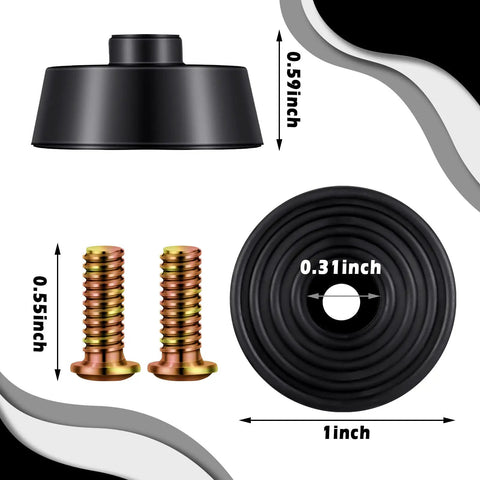 15 Pack Door Stop Rubber Tips With Screws Replacement Tips For Door Stops Black Rubber Stoppers Protect Floors And Walls