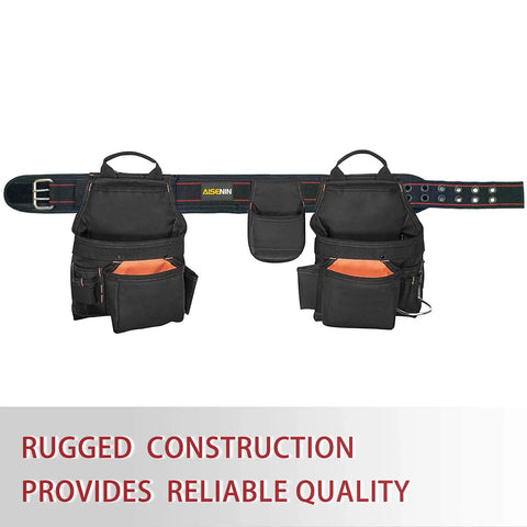 3 Inch Padded Tool Belt For Heavy Duty Work Built Tough With Breathable Mesh Foam Padding And Double Layer Polyester Bar Track Pouch