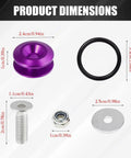 Front And Rear Quick Release Bumper Kit With Clips And Stainless Steel Screws For Cars, includes dimensions of components