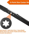 Beefy Heavy Duty 42 Inch Mower Blades Two Pack Fits Cub Cadet Troy Bilt 42 Inch Decks And Craftsman LT1500 42 Inch Lawn Tractors