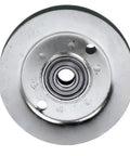 Premium Double Deck Drive Belt Tightener Pulley Fit For 48 Or 54 Inch Mower Decks Replacing AP01 AM133924, round metal pulley with bearing.