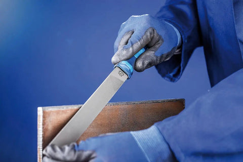 Using 10 Inch Machinist File Set 5 Piece Second Cut And Cross Cut For Universal Roughing And Finishing With Ergonomic Handles