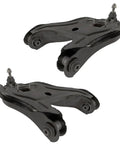 RWD Front End Suspension Kit For 2002 2005 Dodge Ram 1500 12pc Includes Front Upper And Lower Control Arms With Ball Joints Inner And Outer Tie Rods Sway Bar Links And Boots. Two black control arms with ball joints for Dodge Ram 1500