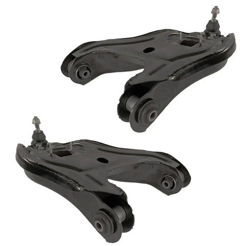 RWD Front End Suspension Kit For 2002 2005 Dodge Ram 1500 12pc Includes Front Upper And Lower Control Arms With Ball Joints Inner And Outer Tie Rods Sway Bar Links And Boots. Two black control arms with ball joints for Dodge Ram 1500
