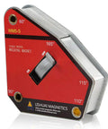 Red Beefy On Off Switch Magnetic Welding Clamp Multi Angle Neodymium Magnet Holder, 70 lb pull, square shape with angles displayed.
