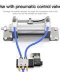 Heavy Duty Aluminum Pneumatic Cylinder For Industrial Automation With Magnetic Double Acting Action, 2 Inch Bore And 4 Inch Stroke, PT1/4 Port, SC50X100 with control valve