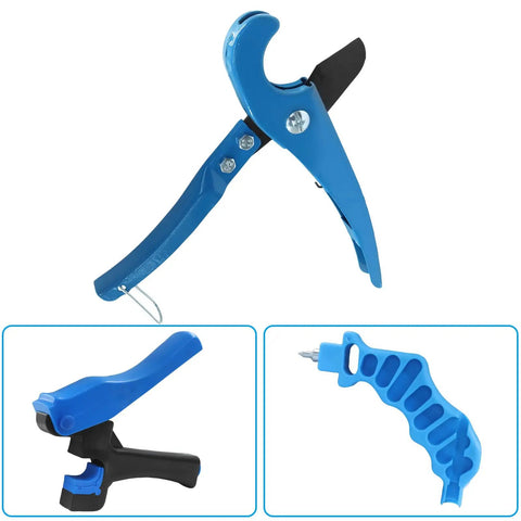No Sweat 2 In 1 Drip Irrigation Tubing Cutter And Sharp Hole Punch For Pe Pipe 16 To 25 Mm, blue tubing cutter and hole punch set