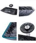 Killer 12Mm Thick Tempered Glass Vessel Sink For Countertop Vanity Basin With 360 Swivel Waterfall Faucet Hot Cold Mix Dead Easy Cleanup And Built Like A Tank For Modern Bathrooms Today - close-up view of unique swirl design.