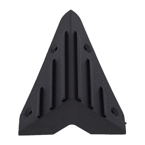 Black Speaker Corner Protector For Cabinets, Guitar Amps, And Furniture, stackable right angle corner guard with four screw holes
