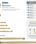 Champagne Bronze Cabinet Knob 1-1/4 Inch Diameter For Cabinets And Drawers, Renown Series, traditional hardware chart