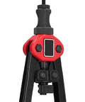 Close-up of Stainless Steel Hand Rivet Nut Tool Kit BT 606 With M8 Nut 9mm Stroke 25x Leverage highlighting red and black handle