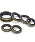 Killer Metric Bonded NBR Seal Self Centering Seal Washer For Hydraulic Oil Tasks Quality Thread Seal Gasket Built With Nitrile Rubber Plus Iron Ring For Leak Prevention On Engine Setup Works Well With 10mm Sizes For Solid Daily Run. 10mm bonded NBR washers