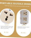 Top Shelf Vertical Power Strip With Usb Charging Ports Smart Surge Protector Outlet Tower showcasing portable handle design and multiple outlets.