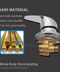 Slick Brass Shower Valve One Way Diverter Tap With G1/2 Cold Hot Water Mixer For Bathroom showcasing brass material and threads.