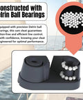 Image of Premium Nylon Sailing Cam Cleat With Wire And Strap Fairlead 132 for line sizes 1/8 to 3/8 inch with Delrin bearings.