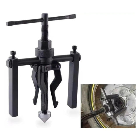 Heavy Duty 3 Jaw Bearing Puller Tool Kit Handles Pilot Bearing Removal Blind Extractor Fits Honda CrV Mechanics Garage Work On The Go Solid Steel Build Snap Fastener Locking System Guarantees Reliability For Extraction Tasks, steel puller on bearing