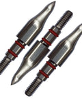 Pro Grade Archery Field Points 5/16 Inch 125 Grain Stainless Steel Screw-In Tips Set Of 12, showing close-up of CNC precision tips.