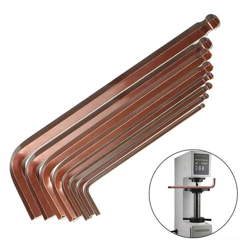Cool FABULETTA Metric Hex Socket Spanner Set With Red Ball End Wrenches For Easy Angled Access In Tight Spots Including 3mm To Larger Sizes For Quick Fixes, chrome vanadium steel hex keys