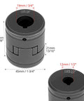 Rugged Flexible 3 Piece L Jaw Coupling Set For Log Splitters Half Inch To Three Quarter Inch Bore HT250 Steel Coupler Dimensions