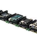 Rugged Beefed Up DIN Rail Mount Bracket For Raspberry Pi And Arduino BeagleBone Black Industrial Rail Adapter with boards mounted on 35mm rail