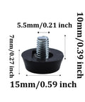 Heavy Duty Adjustable Furniture Levelers Hella Sturdy M6 Screw Glide Feet with dimensions 10mm/0.39 inch lift for tables and cabinets.