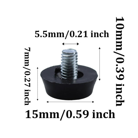 Heavy Duty Adjustable Furniture Levelers Hella Sturdy M6 Screw Glide Feet with dimensions 10mm/0.39 inch lift for tables and cabinets.