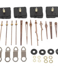 Components from Walnut Wood Clock Repair Kit With Quartz Movement And 32 Accessories For Easy Diy Watch Replacement And Repair