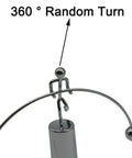 Balance Physics Desk Toy Kinetic Weightlifter Steel Man Figure With Plastic Base Newtonian Tumbler Design That Will Not Fall shown turning