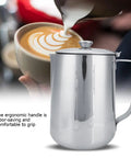 Stainless Steel Milk Frothing Pitcher With Lid And Dripless Spout 2000ml Pro Grade For Latte Art Ready Milk Steaming