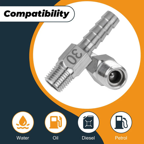 Anti Siphon Fuel Line Valve For Boats And Marine Fuel Tanks With Hose Barb Aluminum Fitting To Prevent Siphoning And Leak Prevention