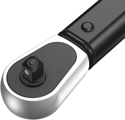 Close-up of Pro Grade Click Torque Wrench With Reversible Ratchet, 2.5 To 25 Nm, Quarter Inch Drive head, showing durable build.