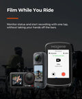 2.8 Inch Color GPS Bike Computer with ClimbPro Multi-Scenario shown with cameras, cyclists in background