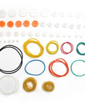 84 Type Plastic Gears Set With Belt Pulleys For DC Motor DIY Robots And Model Toys, Includes Massive 40 Gear Wheels, 40 Rubber Bands