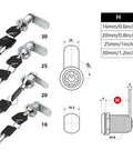 Versatile Tubular Cam Cylinder Lock Kit In 16mm, 20mm, 25mm, And 30mm Sizes For Mailbox, Drawer, And Cabinet, Easy Install