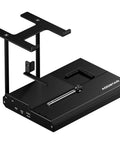 Rig Ready External Gpu Docking Station Equipped With Dual Thunderbolt 5 And OcuLink Pcie 4.0 X4 Ports, showcasing a black metal design.