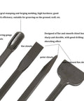 SDS Plus Chisel Bit Set For Hammer Drill, High Carbon Steel Masonry Concrete Bits With Point Flat Groove, 4 chisel types
