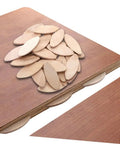 Pro Grade Wood Biscuit Joiner Kit 100 Pcs Beech Wood Biscuits for Thin Materials under 15mm and Long Joints on wood surface