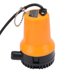 Tough As Nails 1110 Gph Submersible Utility Pump With Quick Swap Mesh in vibrant orange color for flood cleanup and chores.