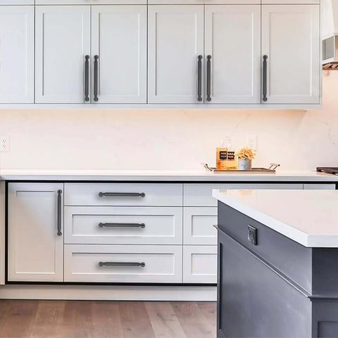 10 Pack 5 Inch Center To Center Matte Black Cabinet Pulls Built Tough Heavy Duty Handles Top Shelf Hardware For Kitchen Cabinets Dressers And Bathrooms With Rust Proof Finish on modern kitchen cabinets.