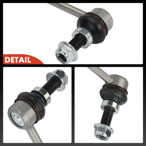 Close-up of Front Sway Bar Links Set For Chrysler Pacifica 2017 To 2022 And Voyager 2020 To 2022, showing bolt and joint details