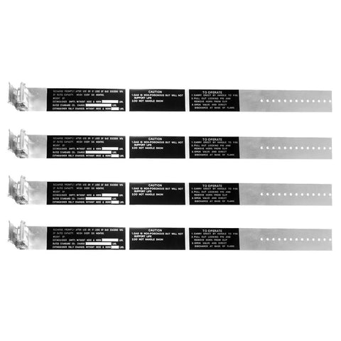 Heavy Duty Aluminum Fire Extinguisher Hose Band Straps Fits 10 15 And 20 Lb CO2 Tanks, showing detailed adjustable straps.