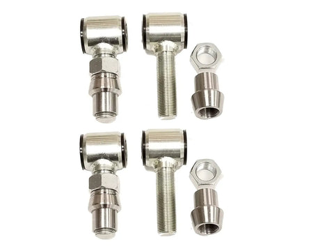 Garage Built Eight Piece 4 Link Rod End Kit With Three Quarter Sixteen Threading includes four polished rod ends and nuts.