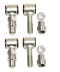 Factory Style 4 Link Rod End Kit Featuring 3 4 16 Threads And Heavy Duty Poly Bushings For 1 25 Dom Tube Weld In Bung Setup set of four rod ends with jam nuts and bushings.